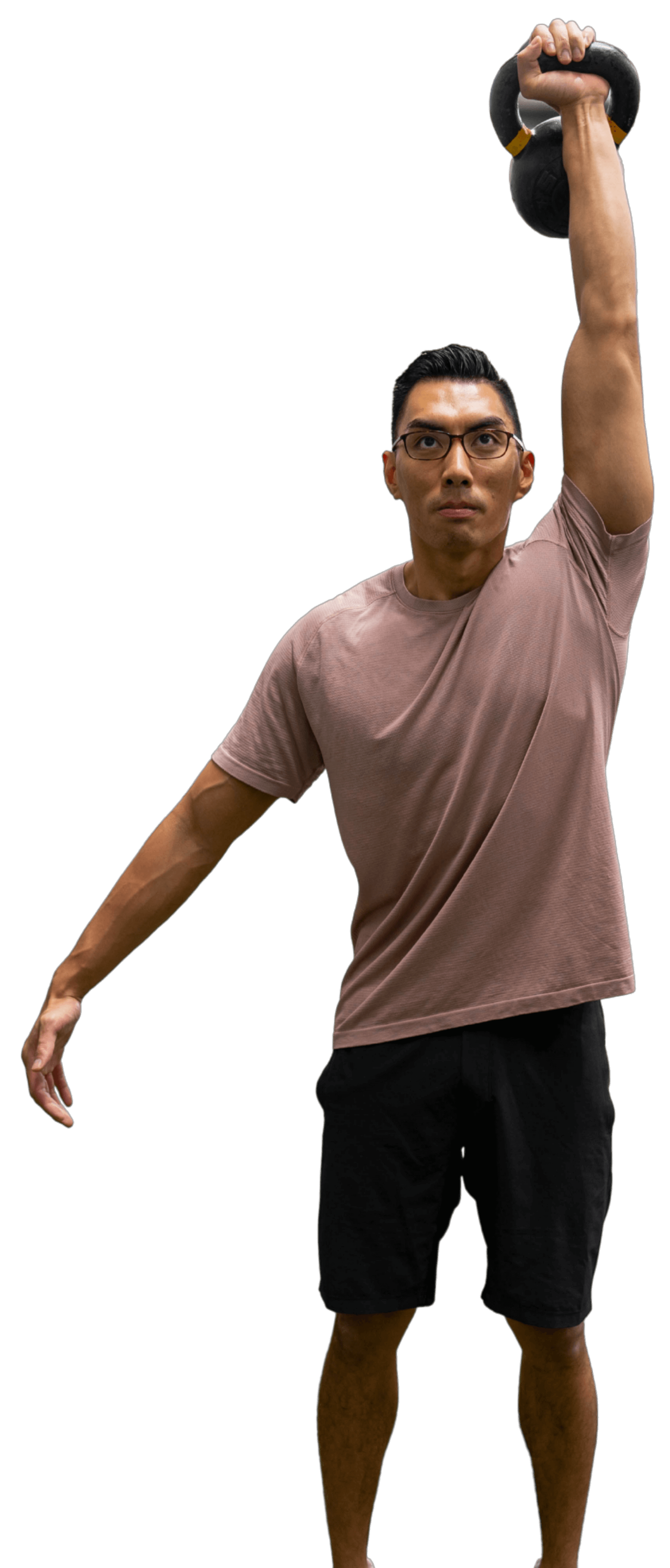 Allen Limjoco training with a kettlebell in a North Shore gym